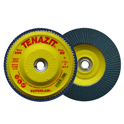 DISCO LAMINADO PLASTICO RECORTABLE 4 1/2 X M14 2 GRANO 80 ROSCA BOSCH