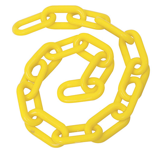 CADENA PLASTICA CALIBRE 6 MM DE 25 M, COLOR AMARILLO