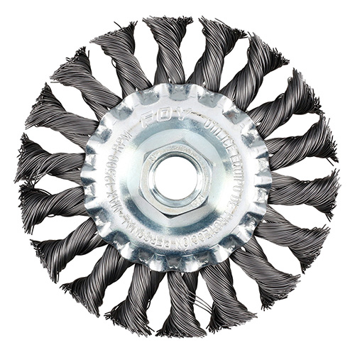 CARDA CIRCULAR TRENZADA ALAMBRE DELGADO 4" X 0.35 CON ROSCA 5/8"