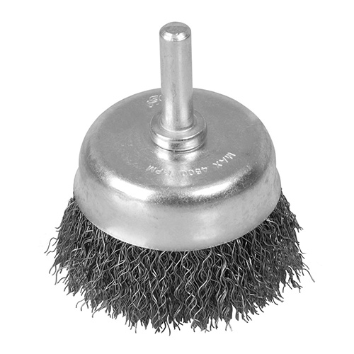 CARDA COPA ONDULADA ALAMBRE DELGADO 3" X 0.30 CON ZANCO 1/4"