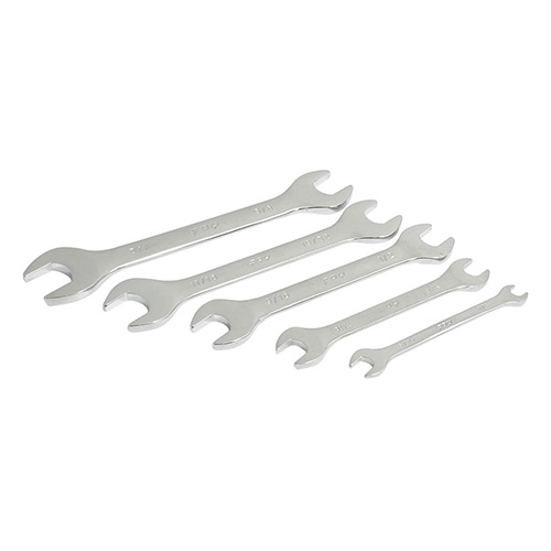 JUEGO DE 5 LLAVES ESPAÑOLAS PULIDO ESPEJO, EN PULGADAS