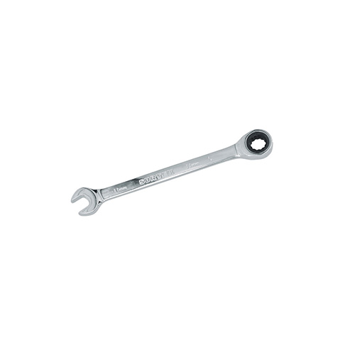 LLAVE COMBINADA PULIDO ESPEJO DE MATRACA METRICA, 12 PUNTAS, 11MM