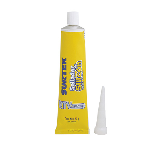 SILICON PARA ALTA TEMPERATURA, COLOR ALUMINIO EN TUBO, 70 GR