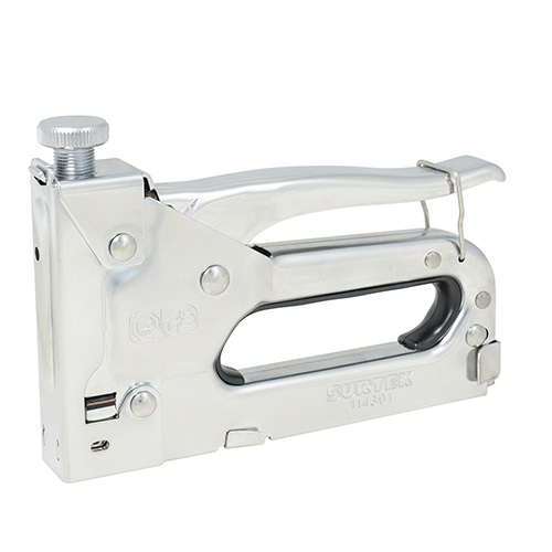 ENGRAPADORA METALICA TIPO PISTOLA CON AJUSTE DE PRESION PARA GRAPAS DE 5/32" A 9/16"