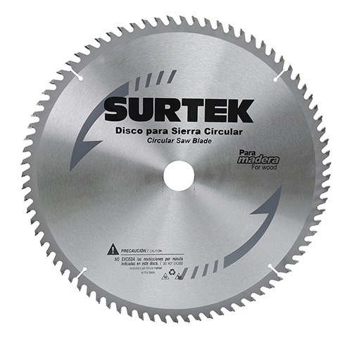 DISCO PARA SIERRA CIRCULAR PARA CORTE MADERA 24 DIENTES, 8-1/4"
