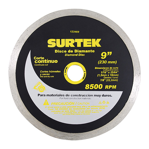 DISCO DE DIAMANTE CONTINUO, 9"
