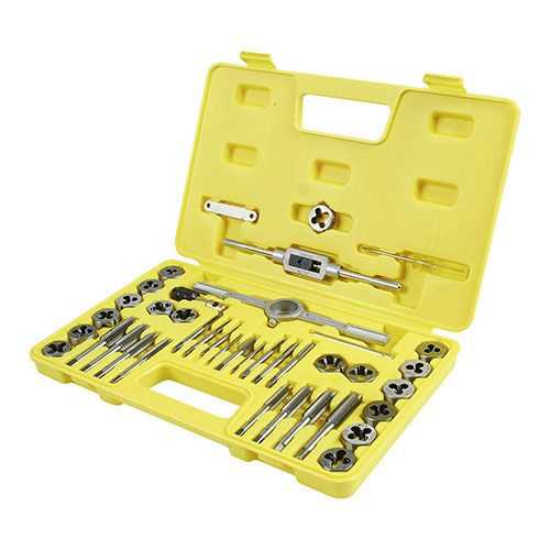 JUEGO DE MACHUELOS Y DADOS DE ACERO DE ALTA VELOCIDAD, 40 PIEZAS