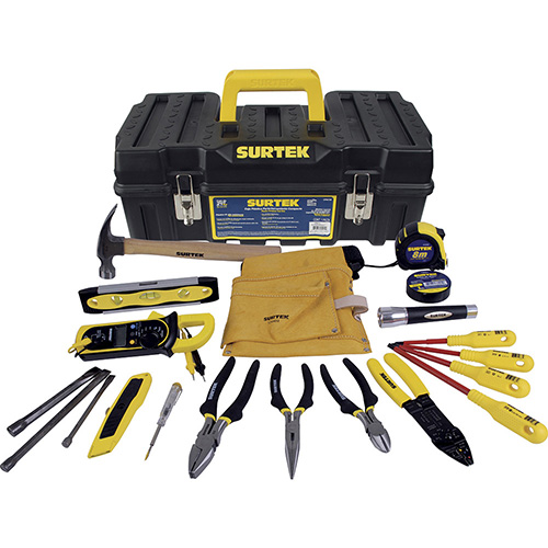 JUEGO COMBINADO DE HERRAMIENTA PARA ELECTRICISTA, 21 PIEZAS