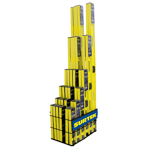 RACK CON NIVELES DE ALUMINIO, 37 PIEZAS