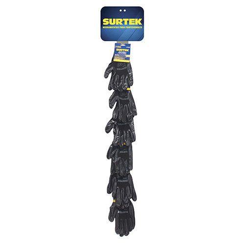 TIRA DE IMPULSO CON GUANTES DE NAILON CON RECUBRIMIENTO DE NITRILO, 26 PIEZAS