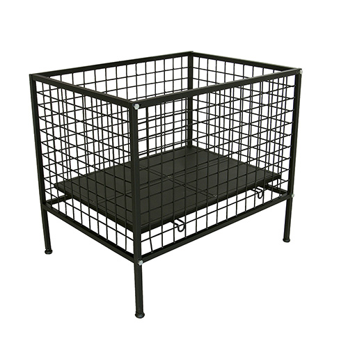 BOTADERO METALICO NEGRO 80 X 70 X 60 CM