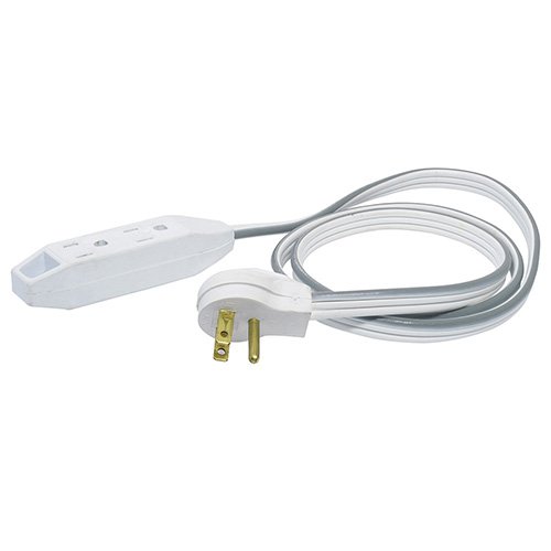 EXTENSION ELECTRICA PLANA ATERRIZADA COLOR AMARILLO, 3 M