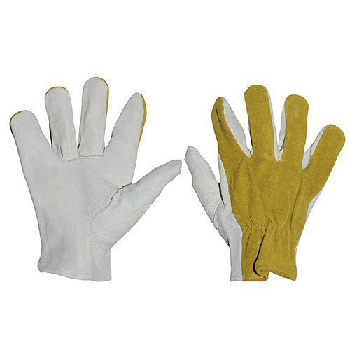 GUANTES DE PIEL DE BORREGO Y CARNAZA EN DORSO UNITALLA