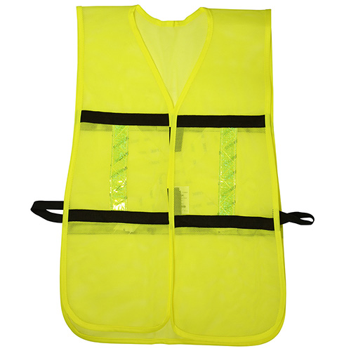 CHALECO DE SEGURIDAD DE MALLA DE POLIESTER CON AJUSTE DE DOBLE GANCHO AMARILLO UNITALLA