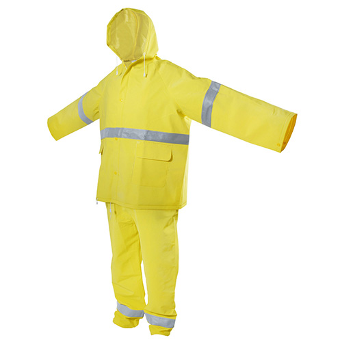 IMPERMEABLE CON CINTAS REFLEJANTES M, 2 PIEZAS
