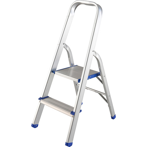ESCALERA PLEGABLES TIPO TABURETE DE ALUMINIO CON 2 PELDAÑOS