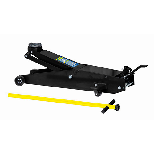 GATO HIDRAULICO DE PATIN CON MANGO DE GRIP PLASTICO ANTIDERRAPANTE, 3 TON