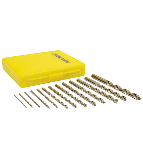 JUEGO DE 13 BROCAS CON COBALTO DE ACERO DE ALTA VELOCIDAD ZANCO RECTO