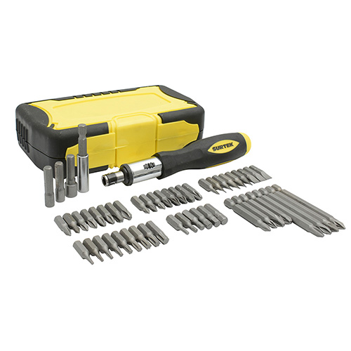 JUEGO DE PUNTAS Y ACCESORIOS HEXAGONO DE 1/4", 53 PIEZAS