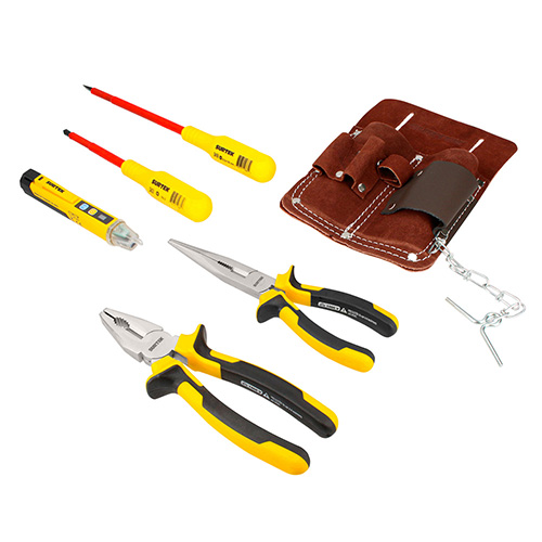 JUEGO COMBINADO DE HERRAMIENTA PARA ELECTRICISTA DE 1000 V, 6 PIEZAS