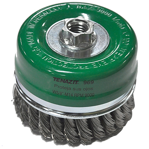 CEPILLO TIPO COPA TRENZADO 4 X 0.020 X 5/8 ACERO INOXIDABLE (MULTIROSCA)
