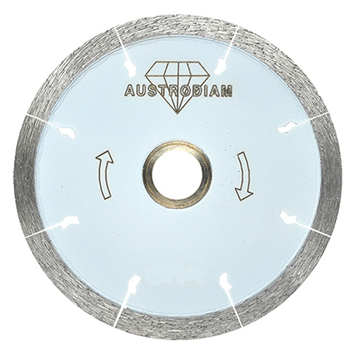 DISCO DE DIAMANTE P/LOSETA 4 1/2 X 0.060 X 7/8 BLANCO PLATA C/DESAHOGOS