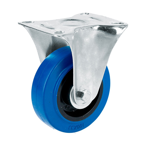 RODAJA DE GOMA ELASTICA FIJA AZUL 3"