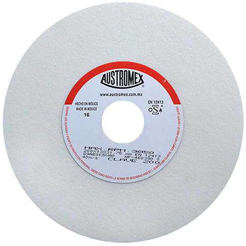 RUEDA P/AFILADO Y RECT. 8 X 1/2 X 1 1/4 GRANO 60 BLANCA