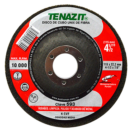 DISCO TIPO 27 UNIX 4 1/2 X 7/8 DENSIDAD MEDIA P/PULIDO Y LIMPIEZA