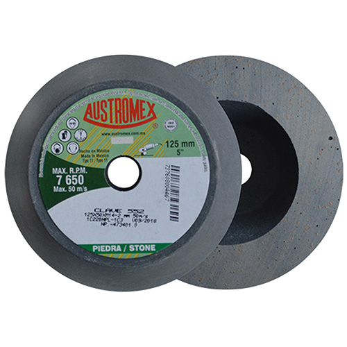 PIEDRA COPA 5 X 2 X M14-2 (BOSCH) GRANO 1C3 GRIS (SHELLAC)