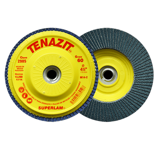 DISCO LAMINADO PLASTICO RECORTABLE 4 1/2 X M14 2 GRANO 60 ROSCA BOSCH