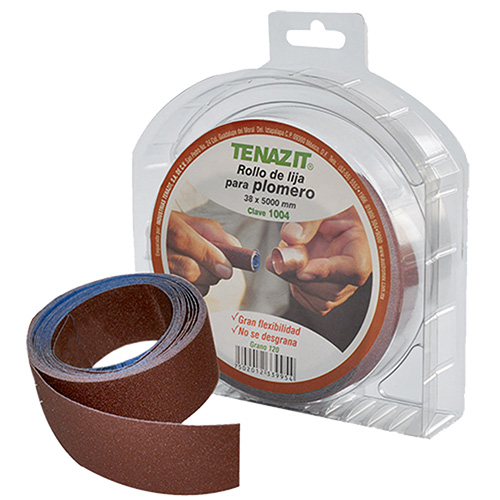 ROLLO P/PLOMERO 1 1/2 X 5M GRANO 120 BLISTER