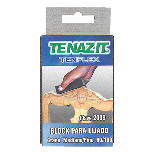 BLOCK DE LIJADO 4 X 2 11/16 X 1 GRANO MED/FINO 60/100 LIJA POR 4 LADOS(RINDEN 10 (PAQ. 5 PZAS.)