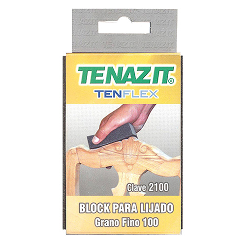 BLOCK DE LIJADO 4 X 2 11/16 X 1 GRANO FINO 100 LIJA POR 4 LADOS(RINDEN 10 VECES (PAQ. 5 PZAS.)