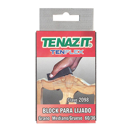 BLOCK DE LIJADO 4 X 2 11/16 X 1 GRANO MED/GRUESO 60/36 LIJA POR 4 LADOS(RINDEN 1 (PAQ. 5 PZAS.)