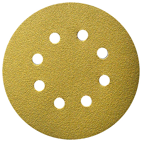 DISCO DE LIJA C/VELCRO 5 GRANO 80 C/8 HOYOS (PAQ. 50 PZAS.)