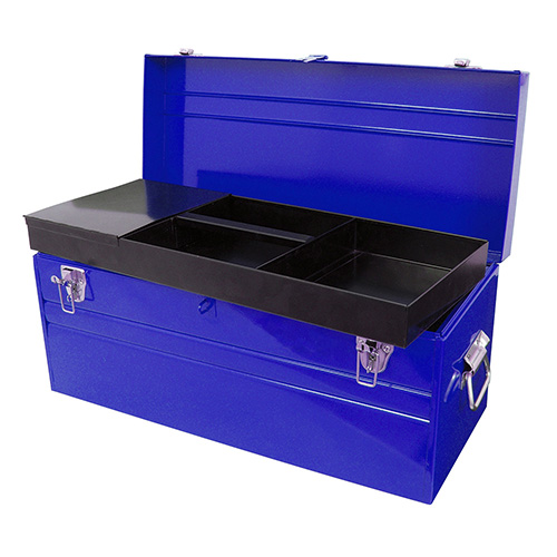 CAJA PORTAHERRAMIENTAS METALICA AZUL 23" X 10" X 11"