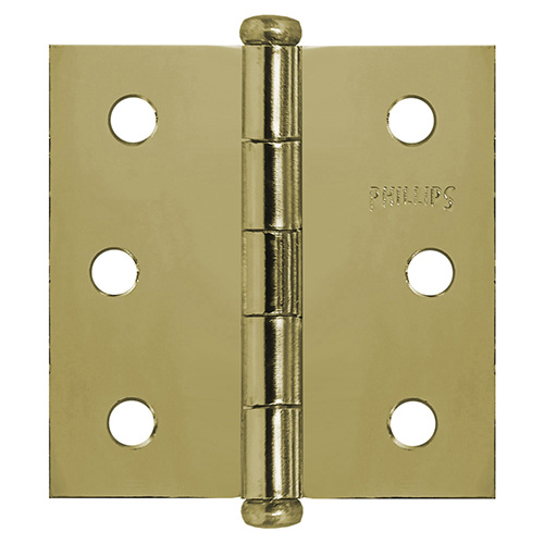 BISAGRA LATON PERNO SUELTO CABEZA PLANA 3 X 3 4 TORNILLO UNIVERSAL (PHI-830CTPL)