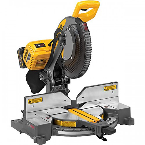 SIERRA DE INGLETE FLEXVOLT 12 PULG 60 V C/2 BAT., CARGADOR Y ADAP. P/CORRIENTE