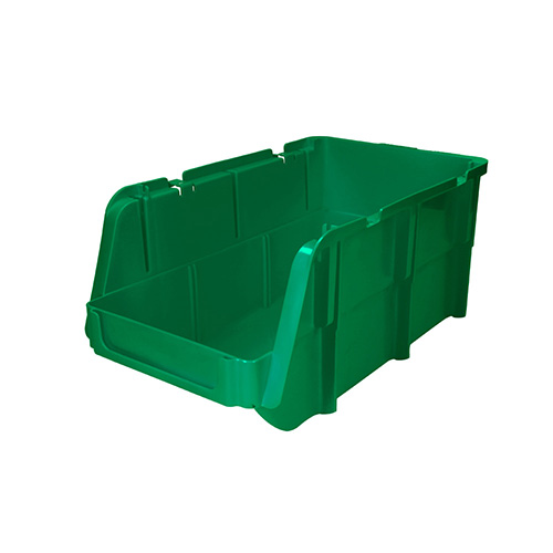 GAVETA PLASTICA VERDE PICO DE PATO 17" X 16" X 7"