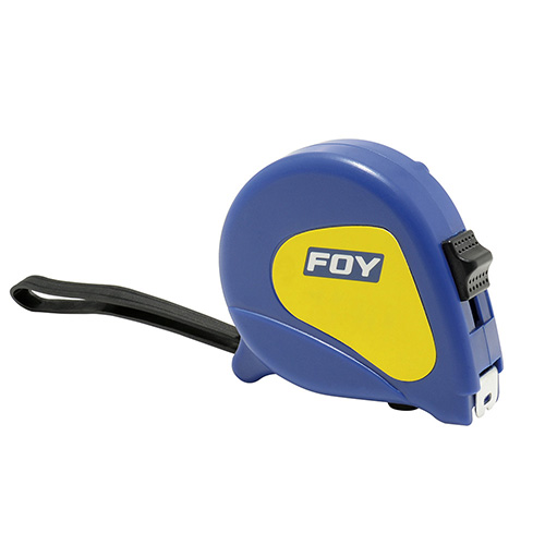 FLEXOMETRO CON CARCASA DE PLASTICO AZUL 8 M X 1"