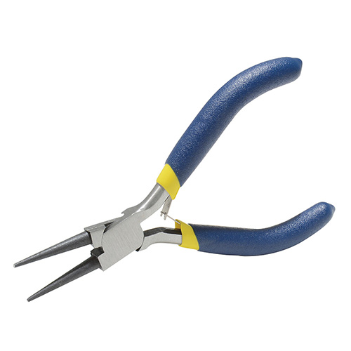 [FOY-142224] MINI PINZA CON MANGO DE VINIL PARA ELECTRONICA DE 4-15/16", PUNTA REDONDA