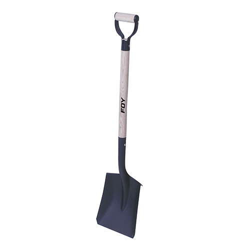 [FOY-PCDMG] PALA CON MANGO DE MADERA CON PUÑO METALICO "D", CUADRADA