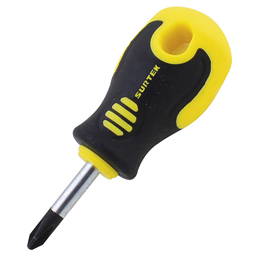 [SUR-D271] DESTORNILLADOR CON MANGO BIMATERIAL, PUNTA PHILLIPS TIPO TROMPO #2 X 1-3/8"