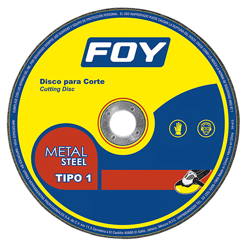 [FOY-143526] DISCO ABRASIVO TIPO 1 PARA METAL 9" X 3 MM