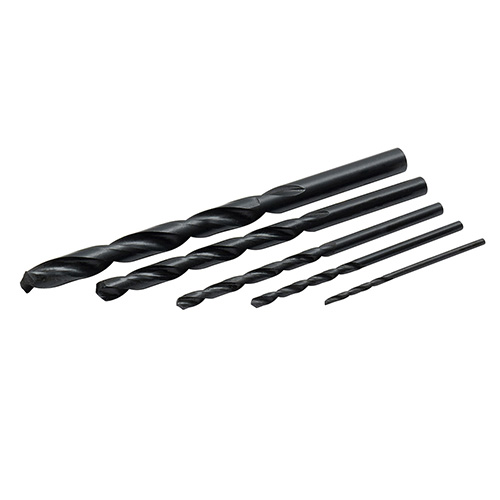 [FOY-144129] JUEGO DE 5 BROCAS NEGRAS DE ACERO DE ALTA VELOCIDAD ZANCO RECTO