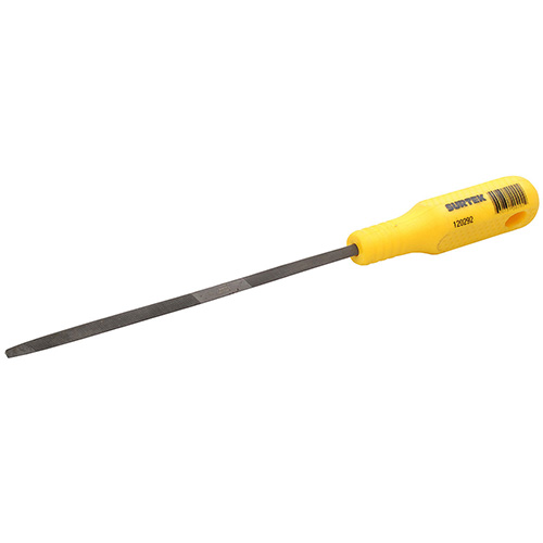 [SUR-120292] LIMA TRIANGULAR DOBLE CON MANGO PLASTICO 7"
