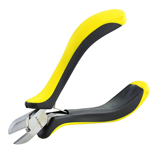 [SUR-955] MINI PINZA CON MANGO BIMATERIAL PARA ELECTRONICA DE 4-5/16", CORTE DIAGONAL