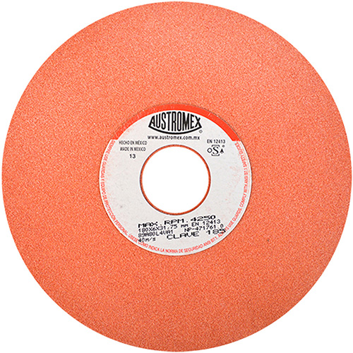 [AUS-185] RUEDA P/AFILADO Y RECT. 7 X 1/4 X 1 1/4 GRANO 80 NARANJA