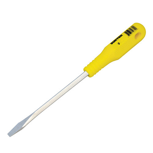 [SUR-D465] DESTORNILLADOR CON MANGO AMARILLO, PUNTA PLANA BARRA CUADRADA 3/8" X 10"